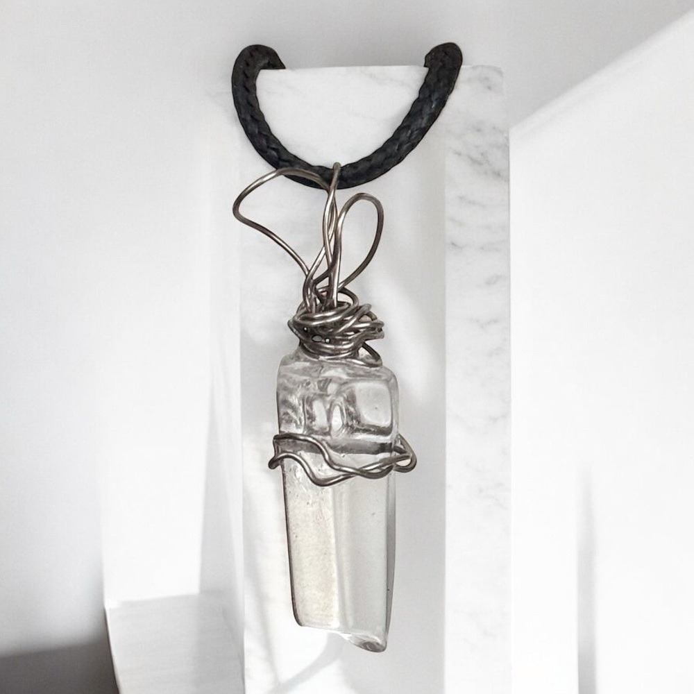5 For $25💫Wrapped Ice Quartz Pendant